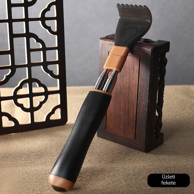 Viszketés vakaró rozsdamentes acélból, visszahúzható kettős rúddal, hátvakaró, anti-rotáció