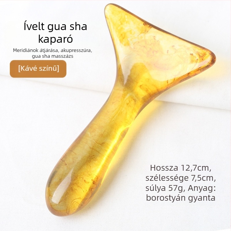 Ívelt scraping spatula nyaki gerinc-masszázshoz, váll- és háts masszázshoz; anyag: gyanta; tömeg: 57 g; kategória: scraping sheet/plate; alkalmazható: egészségügyi masszázs, fitnesz és testszépség; feldolgozás testreszabható