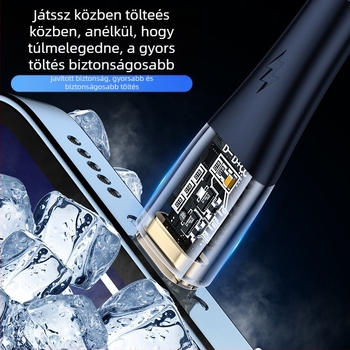 Type-C szövött gyorstöltő kábel, 100W, egyfejű csatlakozó, Huawei/Honor Android telefonokhoz