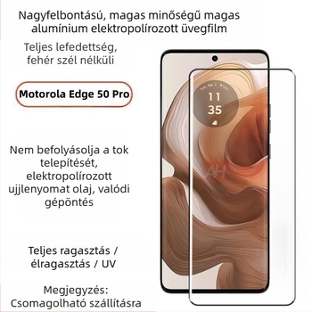 Elülső edzett üveg kijelzővédő Motorola Edge50 Pro számára — matt felület, kékfény védelem, ujjlenyomat-mentes, porálló