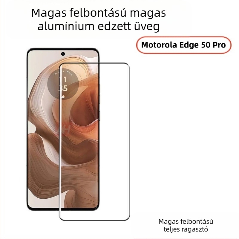 Elülső edzett üveg kijelzővédő Motorola Edge50 Pro számára — matt felület, kékfény védelem, ujjlenyomat-mentes, porálló