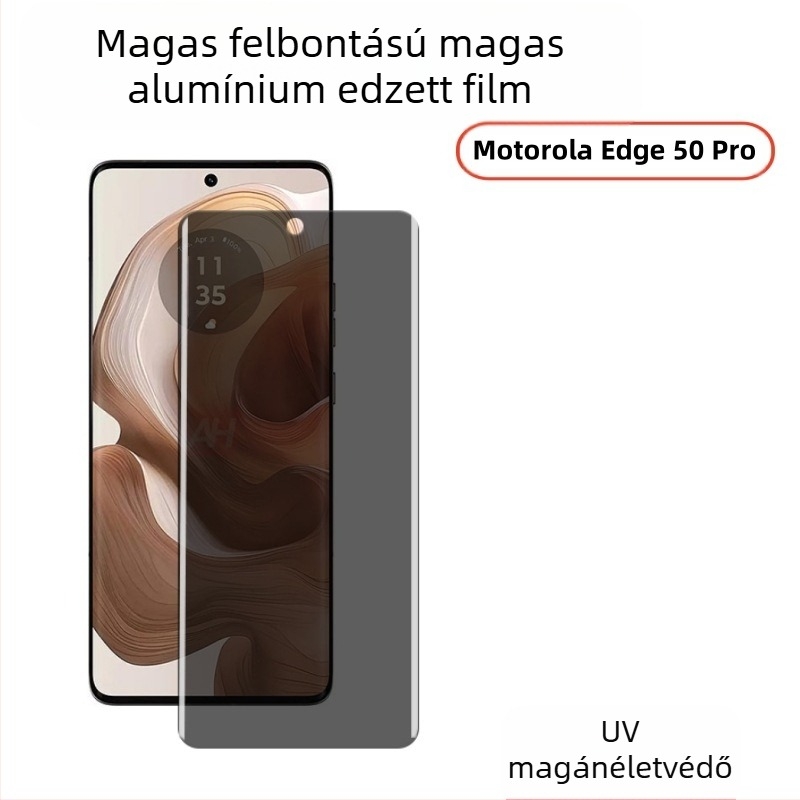 Elülső edzett üveg kijelzővédő Motorola Edge50 Pro számára — matt felület, kékfény védelem, ujjlenyomat-mentes, porálló