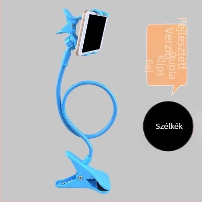 Lazy Bracket telefonhoz és táblagépekhez – ívelt, többfunkciós, kettős klip, éjjeliszekrényhez állvány, műanyag kivitel