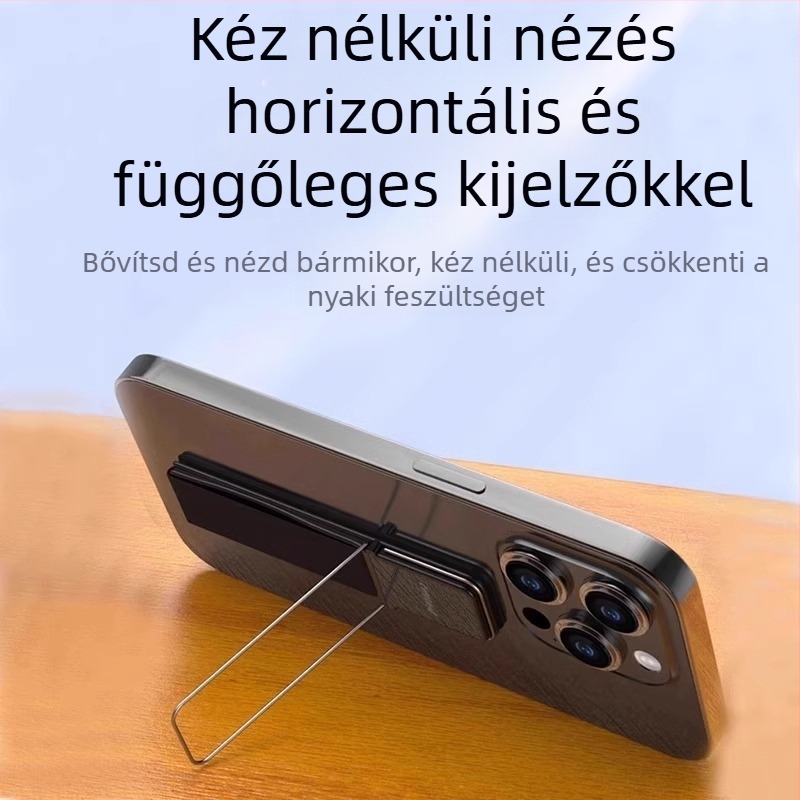 Telefonhoz gyűrűs tartó és kézre rögzítő pánt – leesés elleni, ABS + elasztikus szalag + rozsdamentes acél rugó + kétoldalas ragasztó
