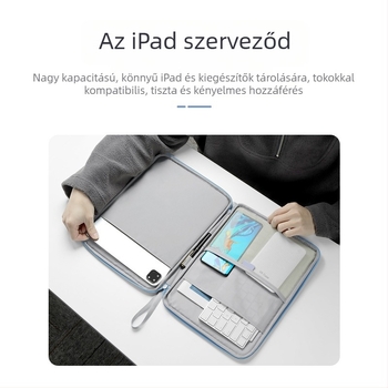 iPad tablet tok, PU anyag, lélegző és vízálló, poliészter bélés, városi egyszerű stílus