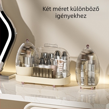 Forgó kozmetikai tároló doboz fedéllel, 18L, modell 903, PP+PET