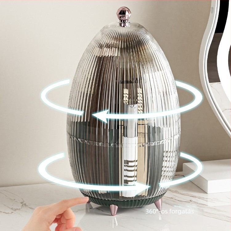 Forgó kozmetikai tároló doboz fedéllel, 18L, modell 903, PP+PET