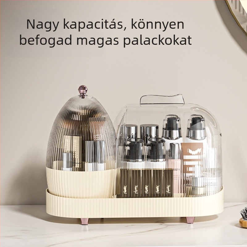 Forgó kozmetikai tároló doboz fedéllel, 18L, modell 903, PP+PET