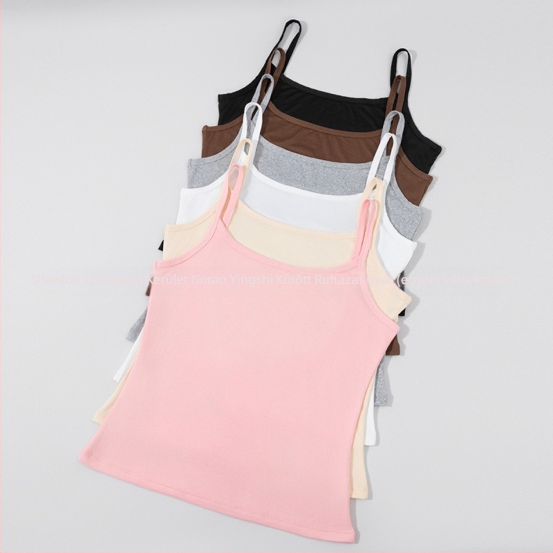 Nylon camisole, lyukas dizájnnal és hátsó rész nélküli kivitelben, kerek nyakú, nylon tartalom 80–90%, légáteresztő, minden évszakban viselhető