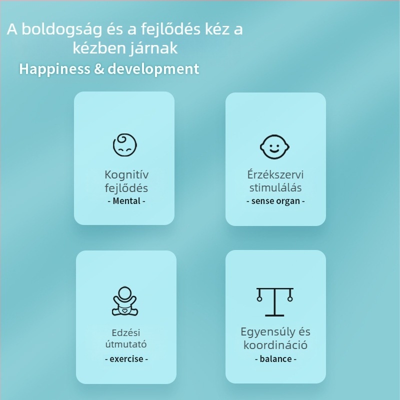 Orff-stílusú fa csörgő gyermekeknek, 13 haranggal