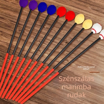 Marimba kalapács szénszálas fonallal körbetekert (Model M-602; Anyag: szénszálas fonal; Kategória: nyugati ütőhangszer kiegészítők; Hangszercsoport: Drum Class)