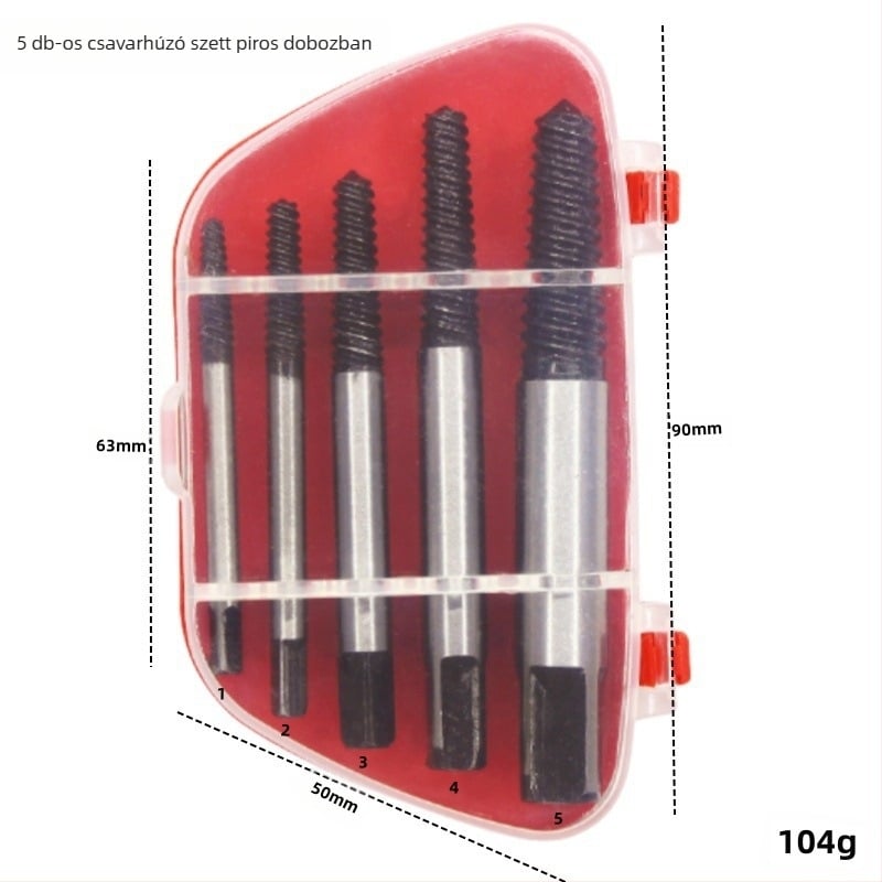 Törött csavarok kiszedője csaptelekhez és vízvezetékekhez – Xinmutian, szénacél