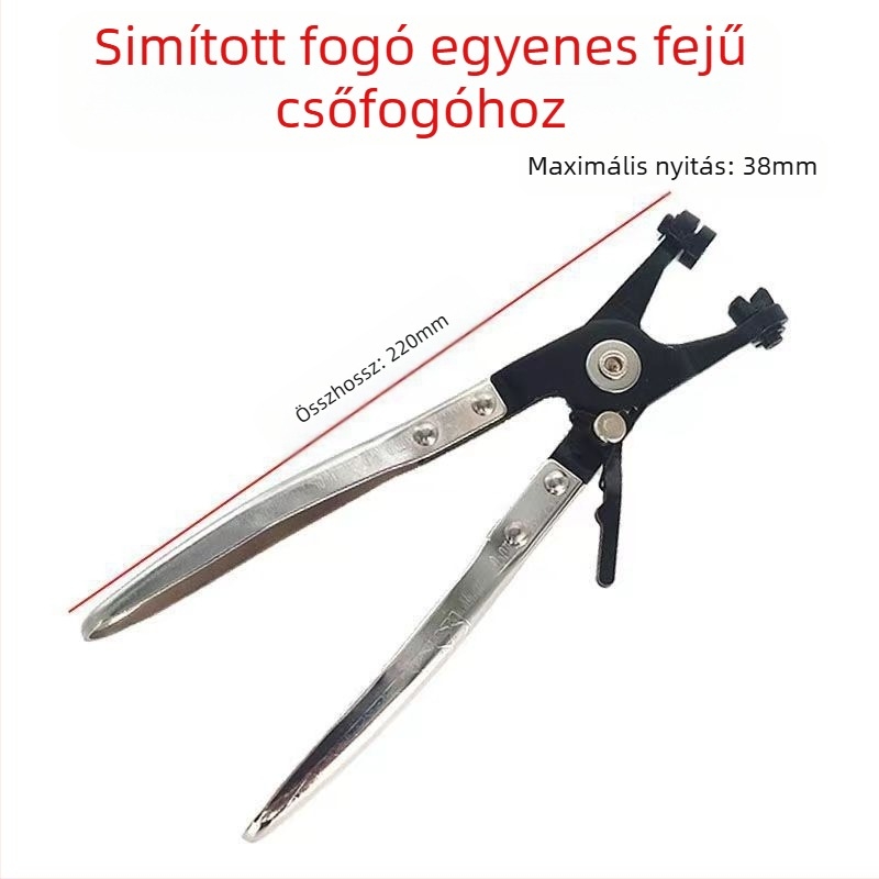 Autóvízcső csipesz — egyenes torok, tömbcső fogó, 65# acél