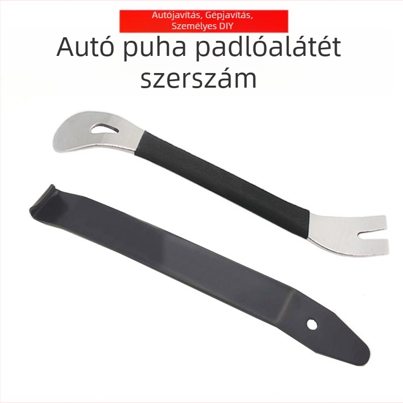 Autó belső burkolathoz szerelő-démontáló készlet ajtópanelhez és műszerfalhoz, 360° puha párnázással, kihúzóeszköz (pry tool) és csavarhúzó