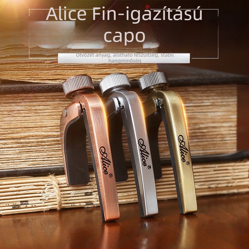 Gitár capo A007J — fémötvözet, állítható hang, nyugati típusú gitárokhoz
