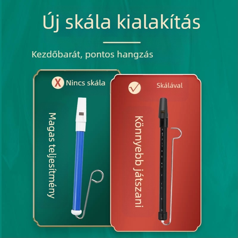 Fuvola csúszó mechanizmussal, egyedi kivitel, dobozos csomagolás, hangszerhez