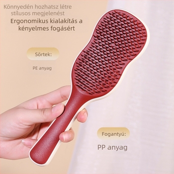 Banánlevél mintázatú légpárnás fésű, simít, oldja a gubancokat, masszíroz és volumenes frizurát ad – lányoknak
