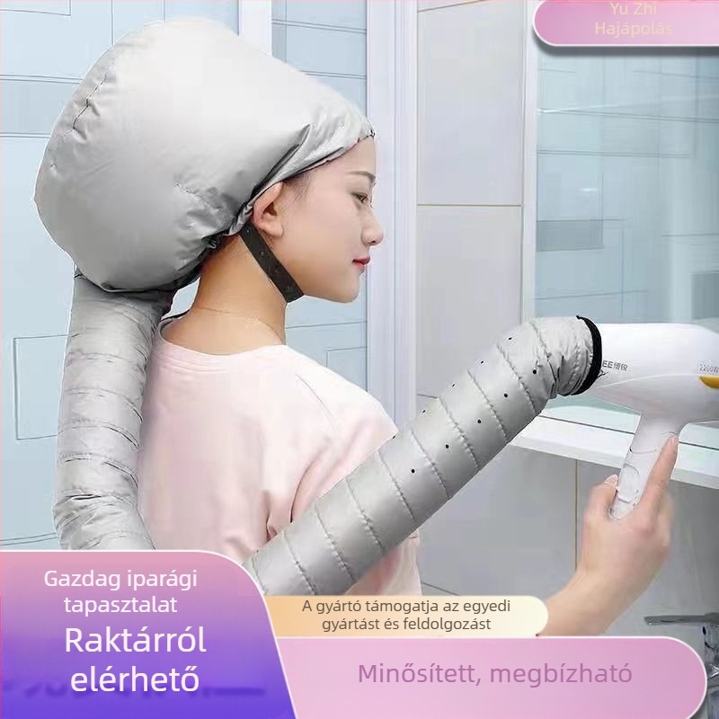 Otthoni használatra való hajszárító sapka — fejkendő-stílusú sapka, forró levegővel történő szárítás a hajápolásra, stylingra és kezelésre, alkalmas dauerolt és festett hajra