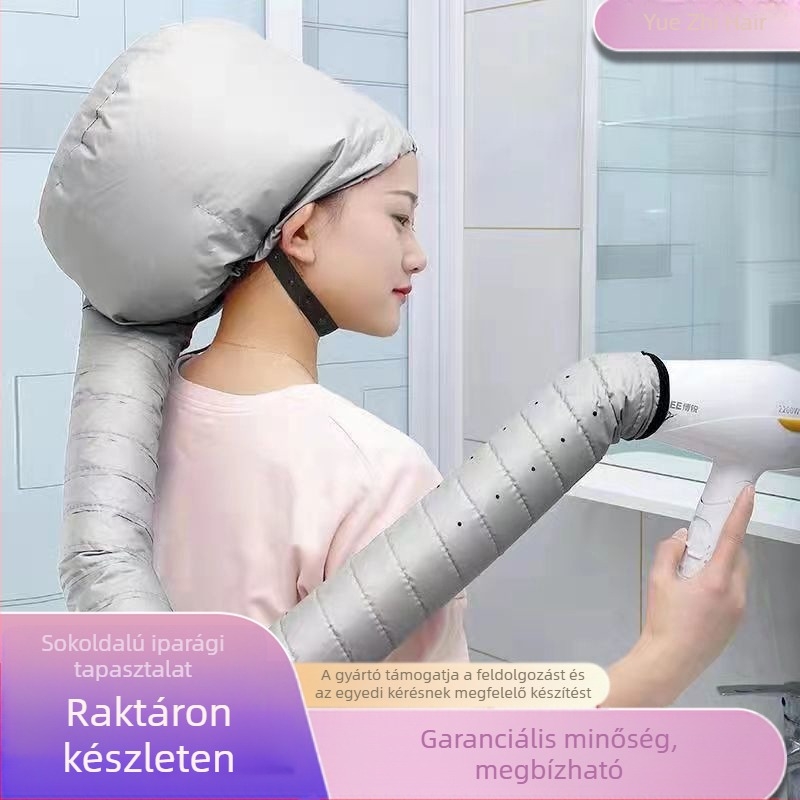 Otthoni használatra való hajszárító sapka — fejkendő-stílusú sapka, forró levegővel történő szárítás a hajápolásra, stylingra és kezelésre, alkalmas dauerolt és festett hajra