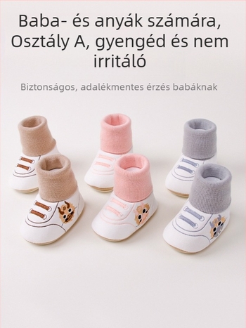 Badumao csecsemő zokni - Karikatúra mintázat, fésült pamut, lélegző, izzadság-elszívó, uniszex, közepes vastagság, 1-3 éveseknek, tél-tavasz-ősz