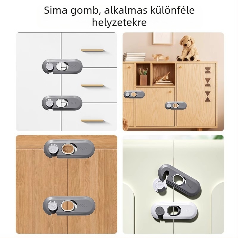 Gyermekbiztonsági zár szekrényekhez és ablakokhoz, Modell X-5, ABS műanyag, Levy Poetry, alkalmazás: szekrények és ablakok, stílus modern egyszerű