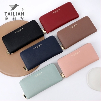 Tillian T9612-042 PU bőr női pénztárca-clutch, 1 hajtás, egyszínű minta