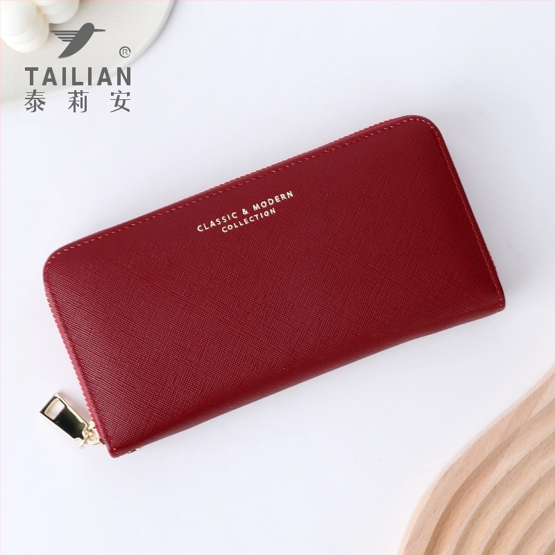 Tillian T9612-042 PU bőr női pénztárca-clutch, 1 hajtás, egyszínű minta