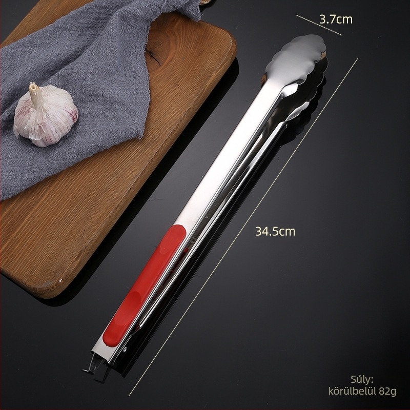 Ételcsipeszek - 201 rozsdamentes acél, többfunkciós, csúszásgátló, magas hőmérséklet-álló, korrózióálló