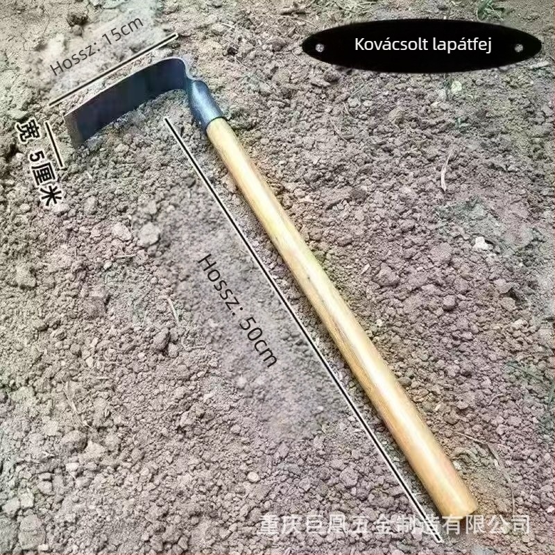 Kertkapáló kapa fa nyéllel és öntöttvas fejjel, Modell 773.2, tájépítéshez és zöldségültetéshez