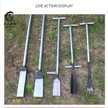 Kovácsolt rugós acélból készült fakopó ásó – gödör ásása, átültetés, palánta-emelés és gyökérásás