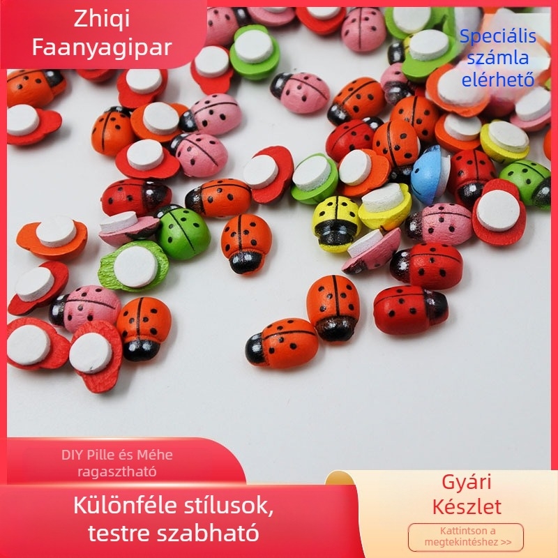 Fa karikatúra méhecske, 3D ragasztós DIY minifigura gyerekeknek