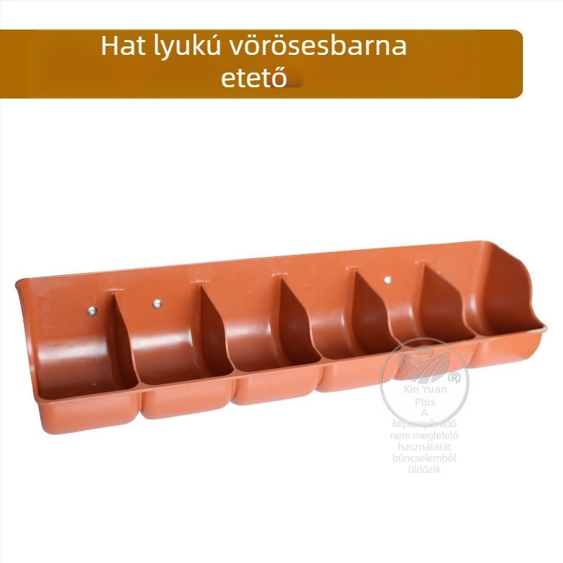 Műanyag malac etetőedény vastagított kivitelben, többnyílásos kialakítású