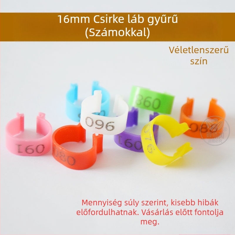 Nyitható csattal ellátott baromfi jelölő gyűrű – csirkék, kacsák és libák számára – Xin Baijia