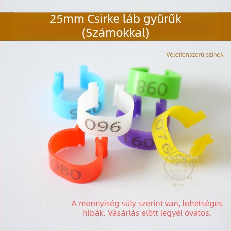 Nyitható csattal ellátott baromfi jelölő gyűrű – csirkék, kacsák és libák számára – Xin Baijia
