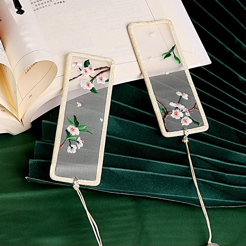 Meian Su hímző DIY készlet kezdőknek – virágok/fű/levelek mintázat, anyag hímzés, új kínai stílus