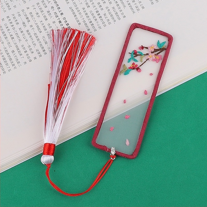 Meian Su hímző DIY készlet kezdőknek – virágok/fű/levelek mintázat, anyag hímzés, új kínai stílus