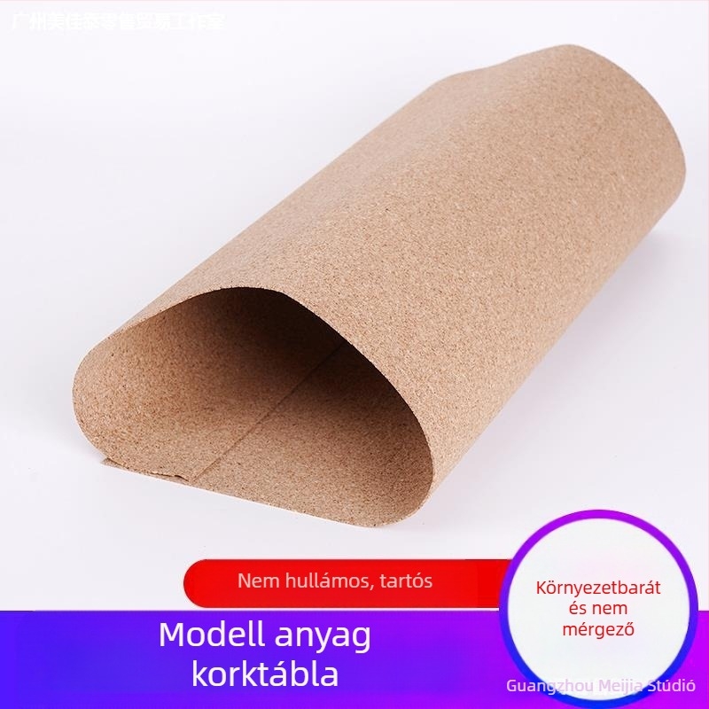 Magas sűrűségű parafa panel puha fából, diorámákhoz és fotófalhoz; szemcsék: 2 mm finom/nagy, 3 mm finom/nagy, 6 mm nagy