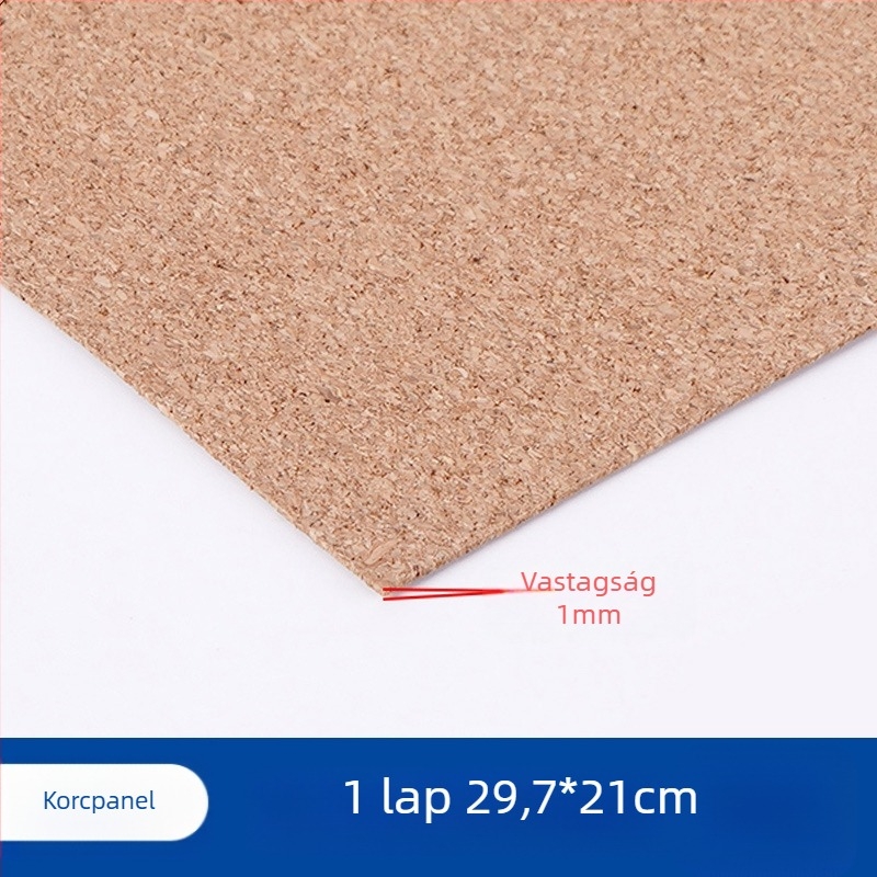 Magas sűrűségű parafa panel puha fából, diorámákhoz és fotófalhoz; szemcsék: 2 mm finom/nagy, 3 mm finom/nagy, 6 mm nagy