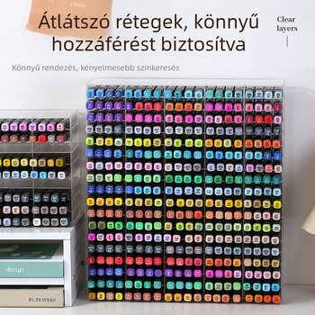 Filctoll tároló állvány az asztalra, átlátszó, nagy kapacitású, több rekesz