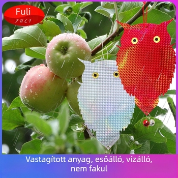 Madárriasztó bagoly kétoldalas lézerreflexióval, modell: kétoldalas lézerbagoly, anyag: PET+lézerfilm, célterület: kertekhez és erkélyekhez