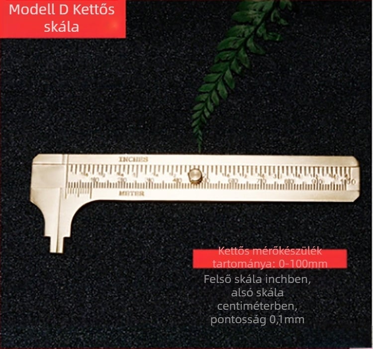 Hordozható mini sárgaréz vernier tolmérő a vastagság pontos méréséhez