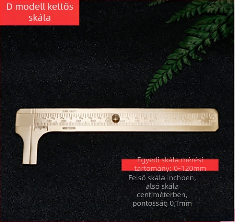 Hordozható mini sárgaréz vernier tolmérő a vastagság pontos méréséhez