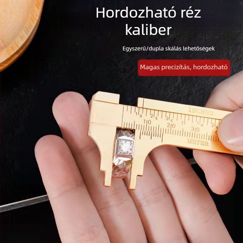 Hordozható mini sárgaréz vernier tolmérő a vastagság pontos méréséhez