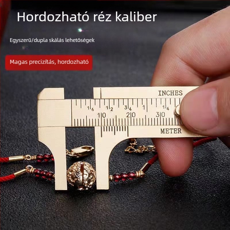 Hordozható mini sárgaréz vernier tolmérő a vastagság pontos méréséhez
