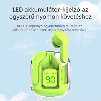 Ari31 HK3 Vezeték nélküli gamer fejhallgató digitális kijelzővel, Bluetooth 5.4, 15 m hatótávolság, alacsony késleltetés esportokhoz