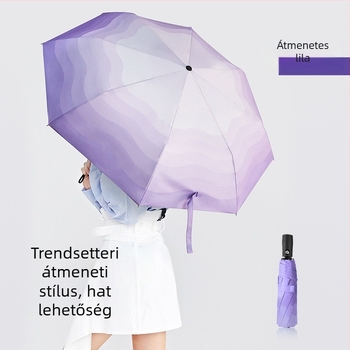 Háromszárnyú automata esernyő, gradient dizájn, 8 merevítő, UPF50+, testreszabható logó