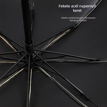 Női esernyő napsütésre és esőre, csipke hímzéssel, vinil bevonattal, UPF>50, 8 bordák, 190T anyag, manuális zárás