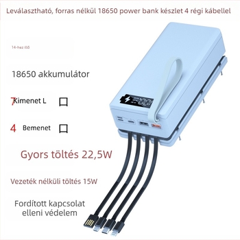 4-szálas forrasztás nélküli akkumulátor töltő készlet 18650-hoz, 14 cellás akkumulátor doboz, levehető mobil energiaház, gyors töltés