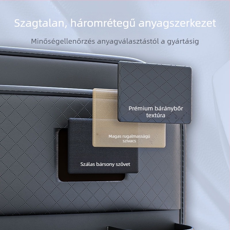 Autóülés hátsó tárolótáska, bőr anyagú, függő szervező, General márka, Cherete autókhoz, Stílus Nemzeti Szél, testreszabás nélkül