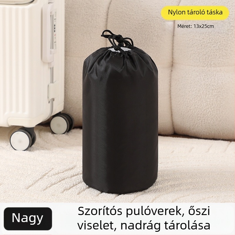 Zárt nejlon paplan-tároló táska, kocka alakú, utazáshoz, fehérnemű, paplan és piszkos ruhák számára